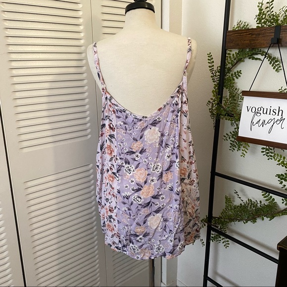 Torrid| 4 |Sophie Lavender Pink Floral Challis Swing Cami - Picture 3 of 8